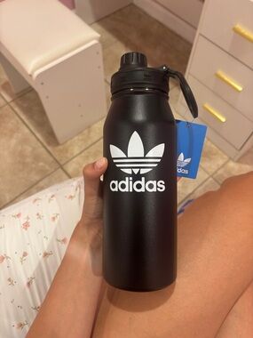Adidas Black Metal Water Bottle NWT